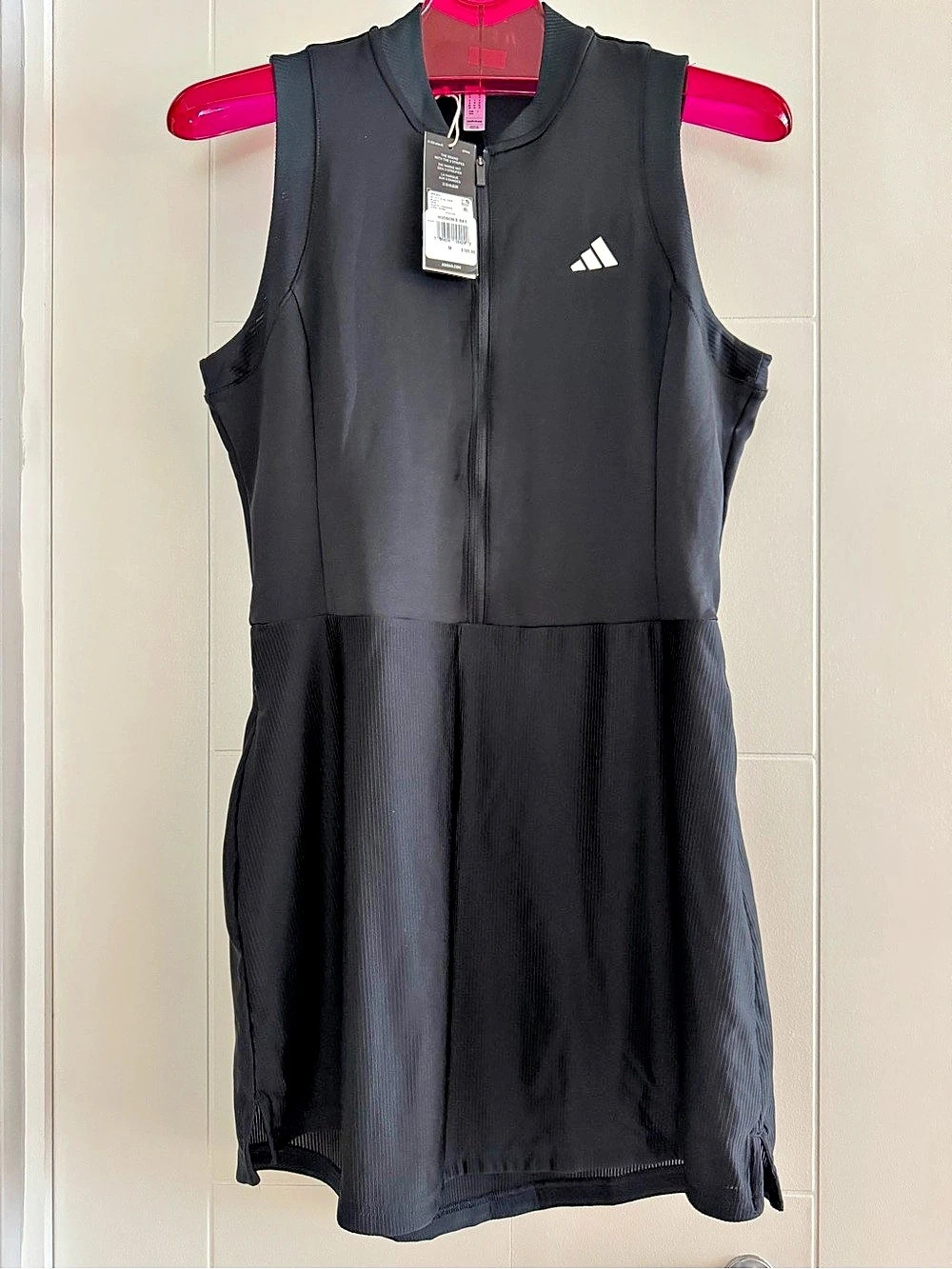 Adidas Black Athletic Mini Dress - Size Medium - NEW